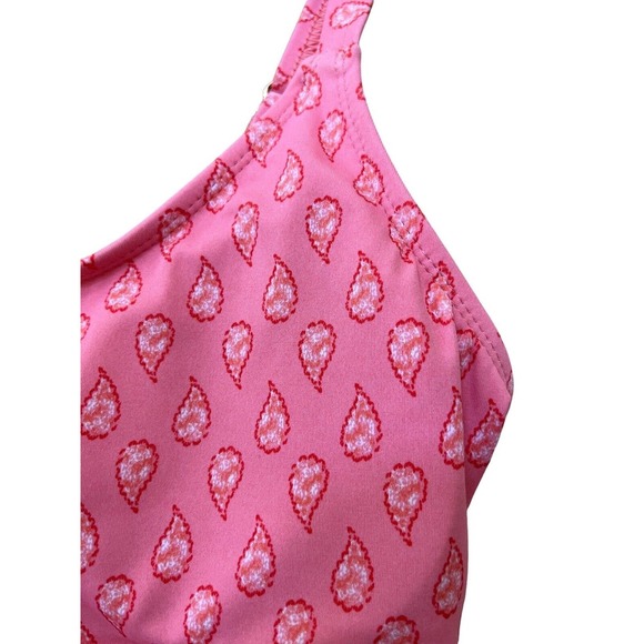 Cabana Life Talbots Swimsuit Top Womens Small Pink Peach Paisley Batik BohoVacay - Picture 6 of 13